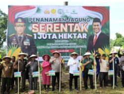 Polres Pasuruan Bersama Kementan RI Tanam Jagung Serentak 1 Juta Hektar