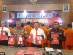 Press Release Polres Pasuruan,  Ungkap 19 Kasus Narkoba Selama Januari, Sita Hampir 500 Gram Sabu