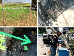 Pengecoran Pondasi Jembatan Bulukandang–Ketan ireng Di duga Asal Asalan, Masih Ada Genangan Air